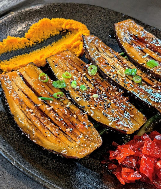 Pan-Seared Eggplant with Galbi Sauce